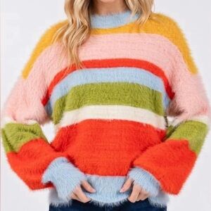 Vibrant Striped Women's Sweater